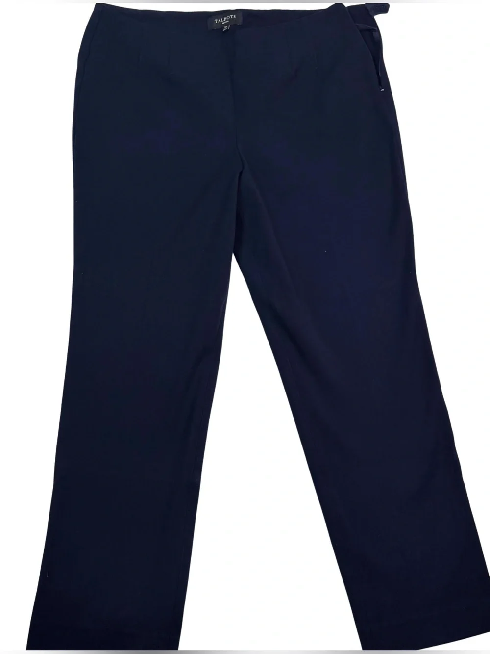 Talbots Petites Navy Blue Dress Pants | Work outfit | 12P straight leg side zip